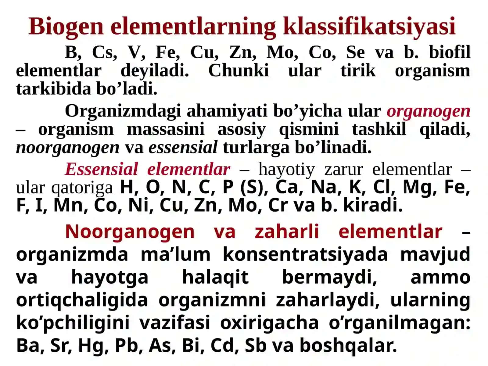 Tibbiy kimyoga kirish. Kimyo va atrof muhit. Biogenelementlar. Eritmalar. Kompleks birikmalar 4