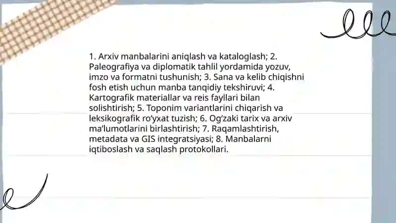 Geotoponimika fanining tadqiqot usullari 4