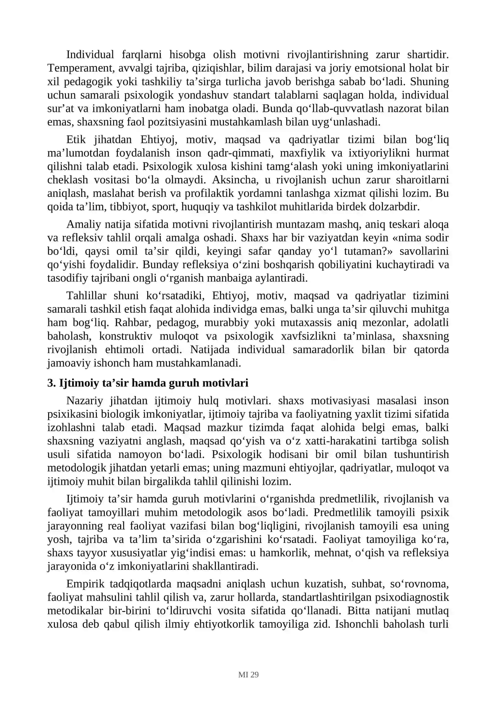 Ijtimoiy hulq motivlari. Shaxs motivasiyasi 4