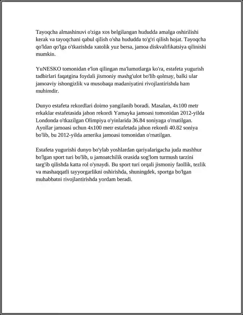 UZUN TAYOQ ESTAFEDA 4