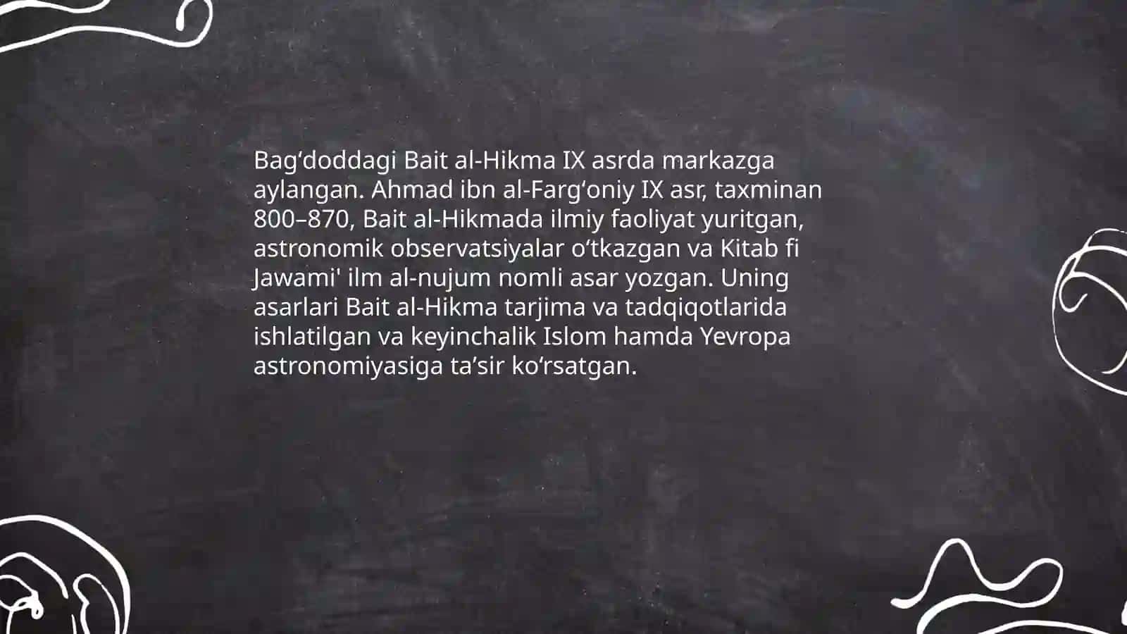 Ikkinchi renessans olimlari: Ahmad ibn Al-Fargʻoniy hayoti va ilm-fan taraqqiyotiga qoʻshgan ulkan hissalari 4