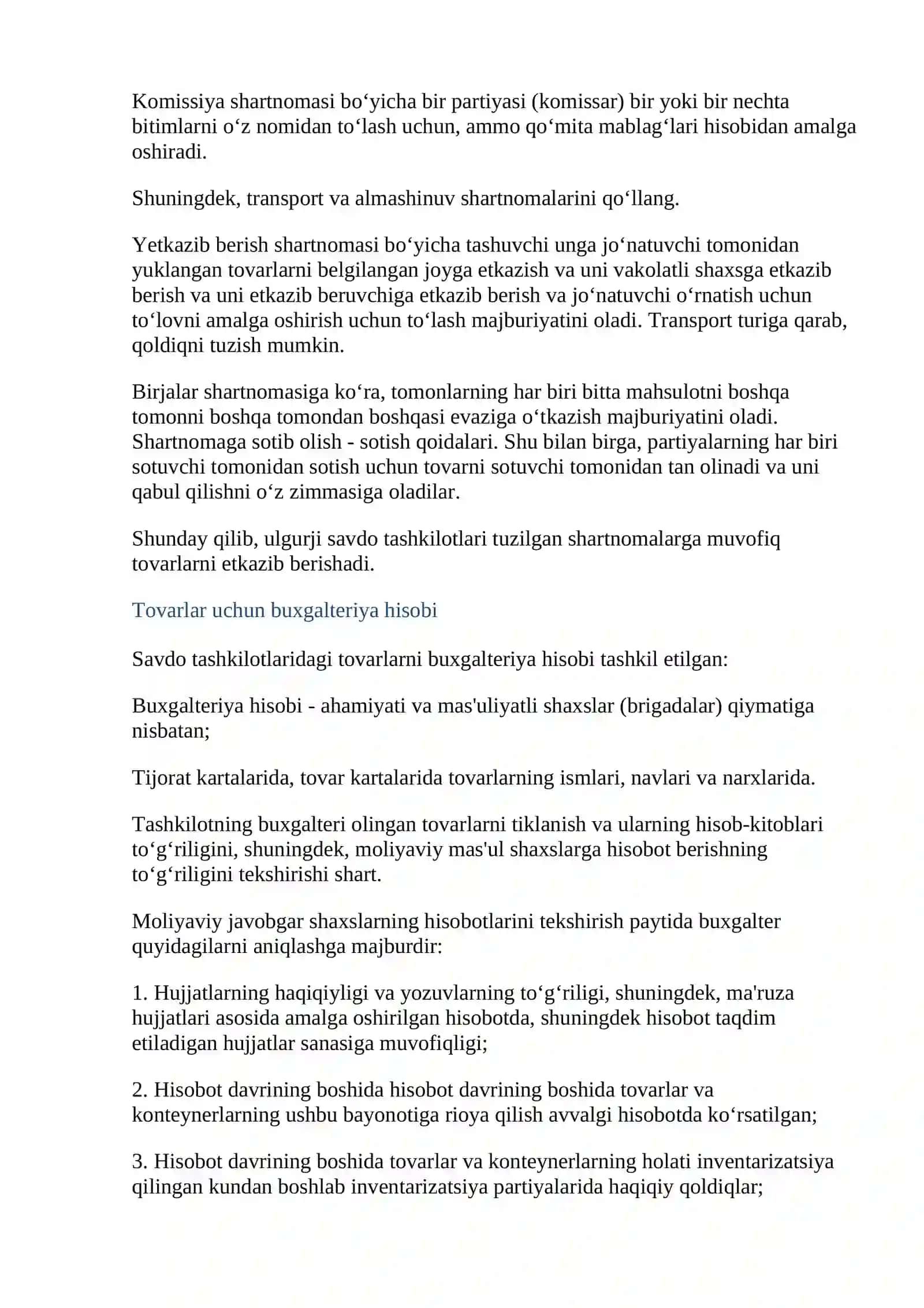 Ulgurji savdo korxonalarida tovarlarning ombor hisobini yuritish usullari 4
