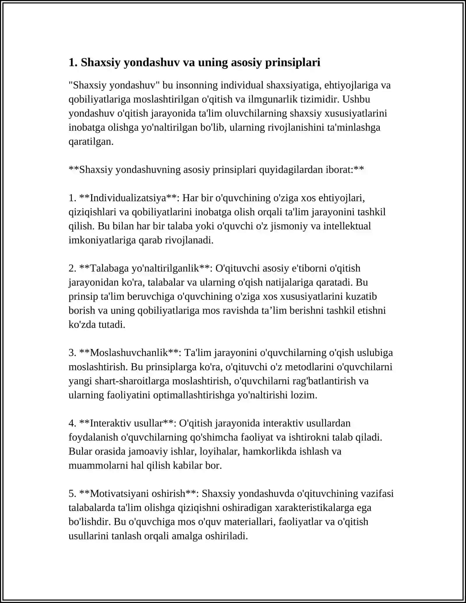 SHAXSIY YONDASHUV. FAOLIYATLI YONDASHUV. POLISUBYEKTLI YONDASHUV. MADANIY YONDASHUV. ANTROPOLOGIK YONDASHUV 4