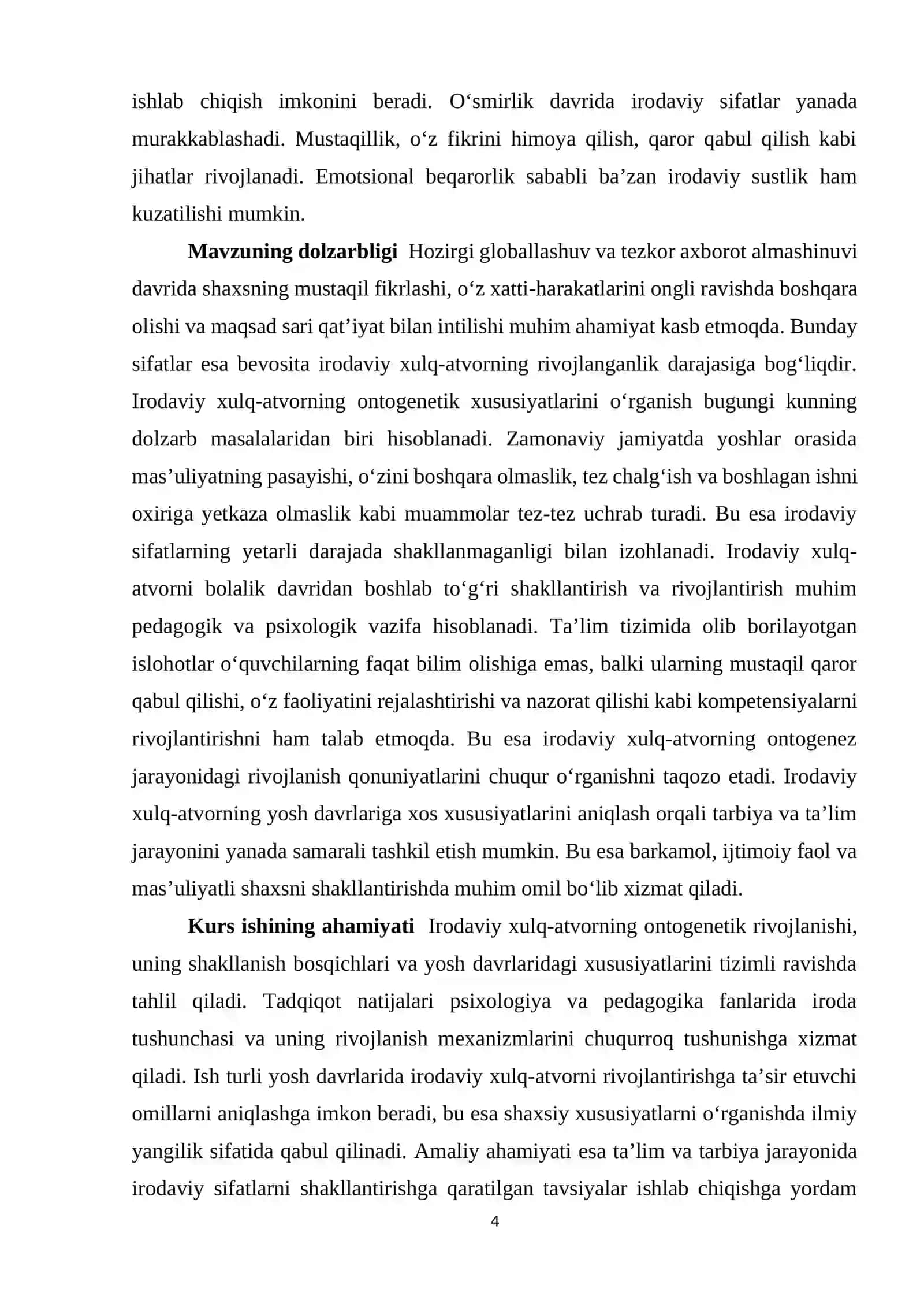 Irodaviy xulq-atvorning ontogenetik xususiyatlari 4