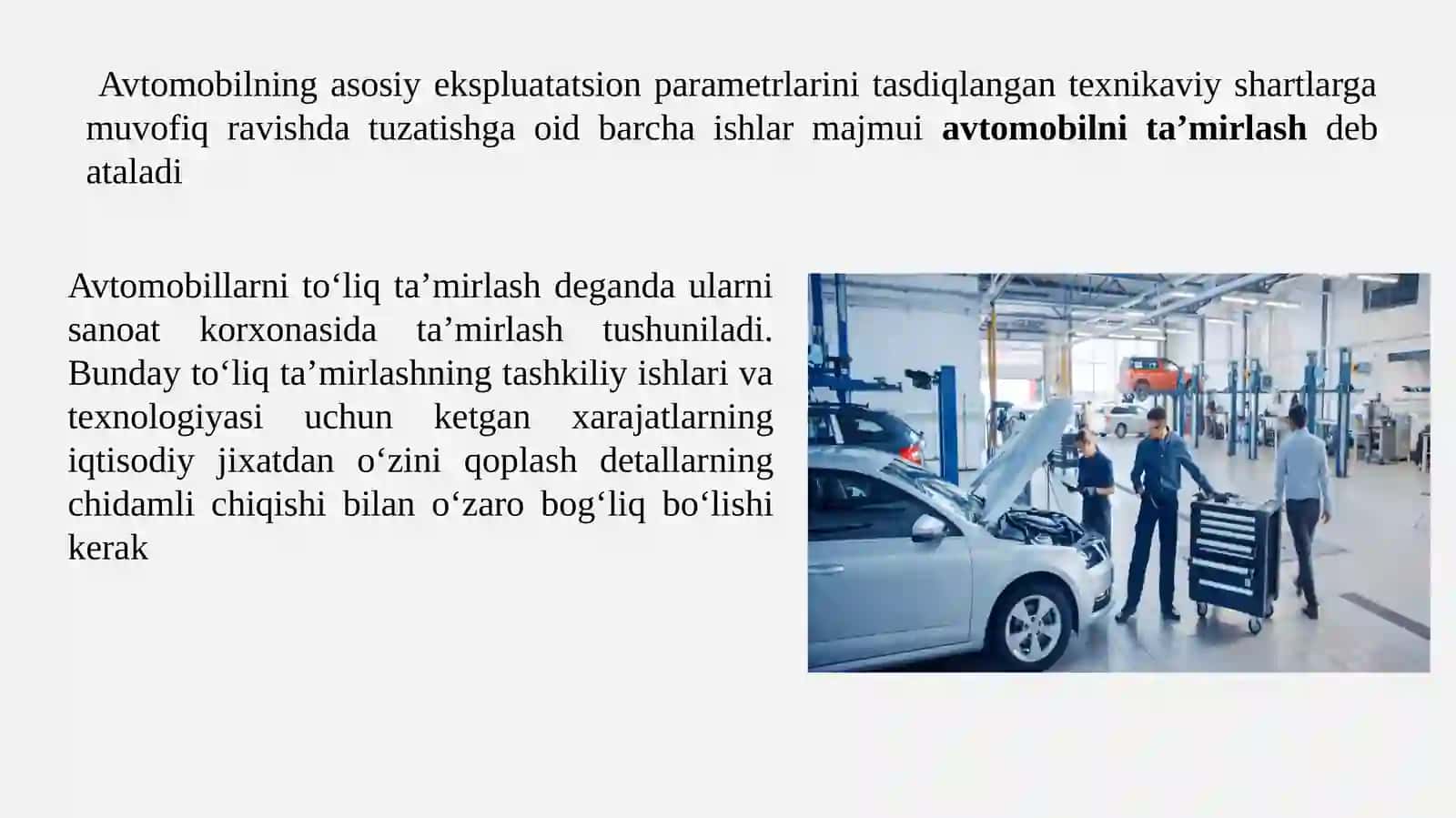 TRANSPORT VOSITA DETALLARINI ISHLASHDAGI SODIR BO‘LAYOTGAN JARAYONLAR VA YUKLANISHLAR 4