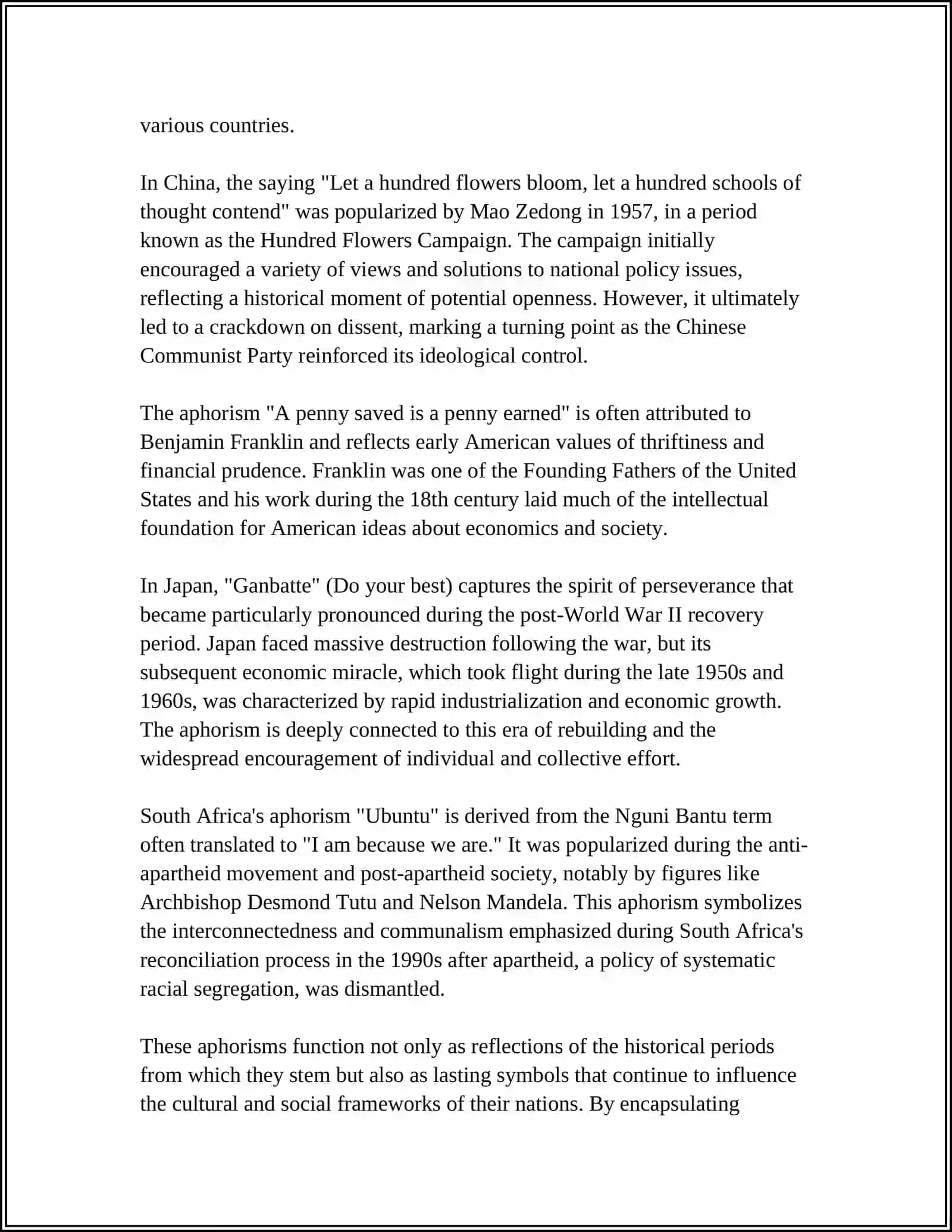 TRANSLATION OF APHORISMS OF NATIONAL CHARACTER 4