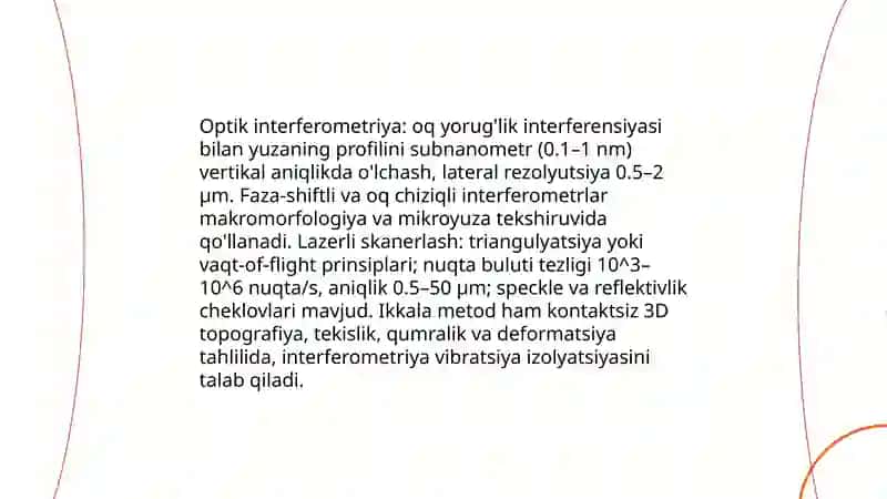 Mexanik ishlov berilgan yuza sifatini baholashning zamonaviy usullari 4