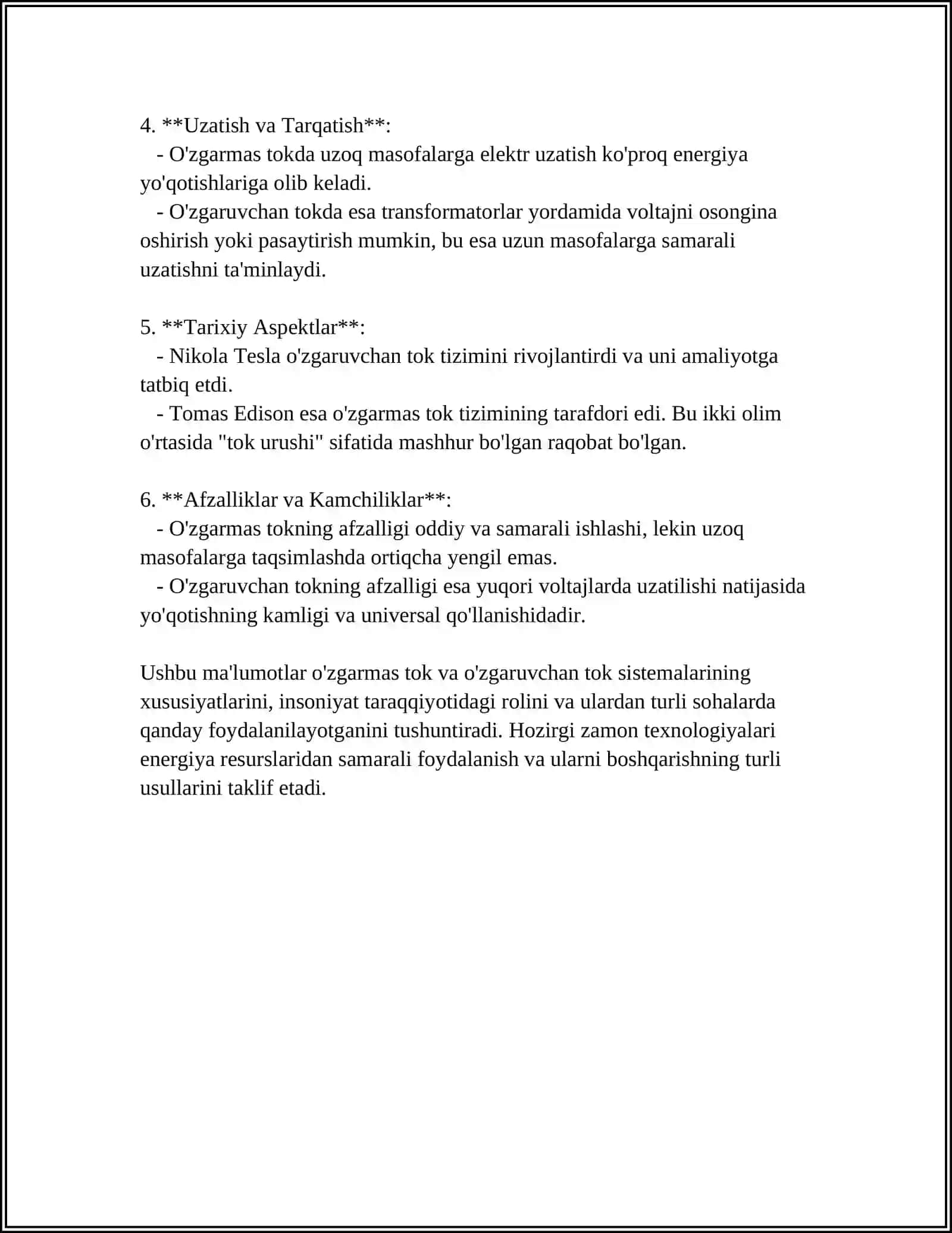 O'zgarmas tok (DC) 4