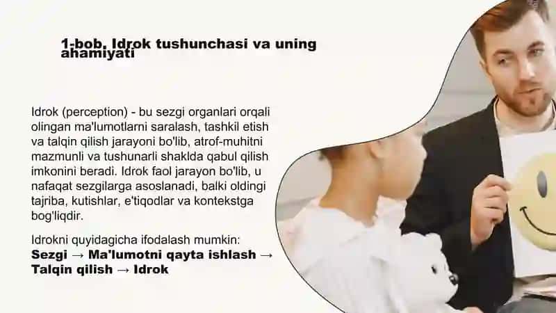 Idrok haqida tushuncha va uning xususiyatlari 4