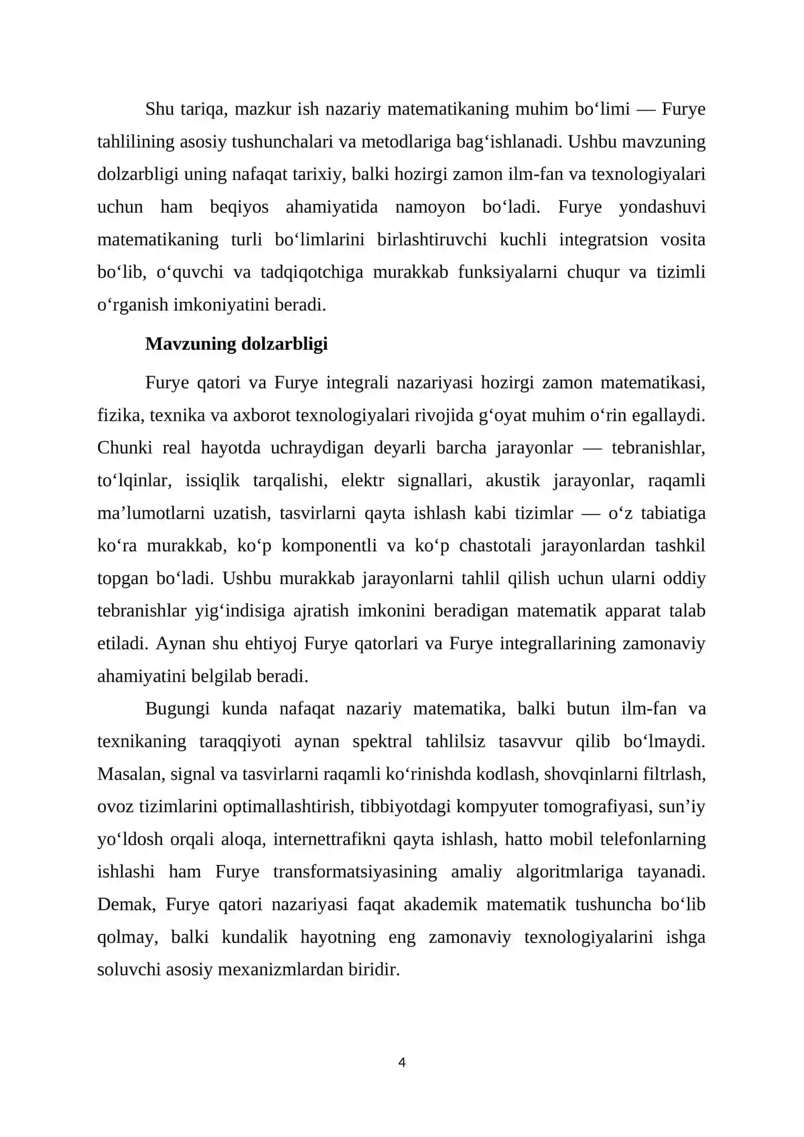 Furye integrali va Furye almashtirishi 4
