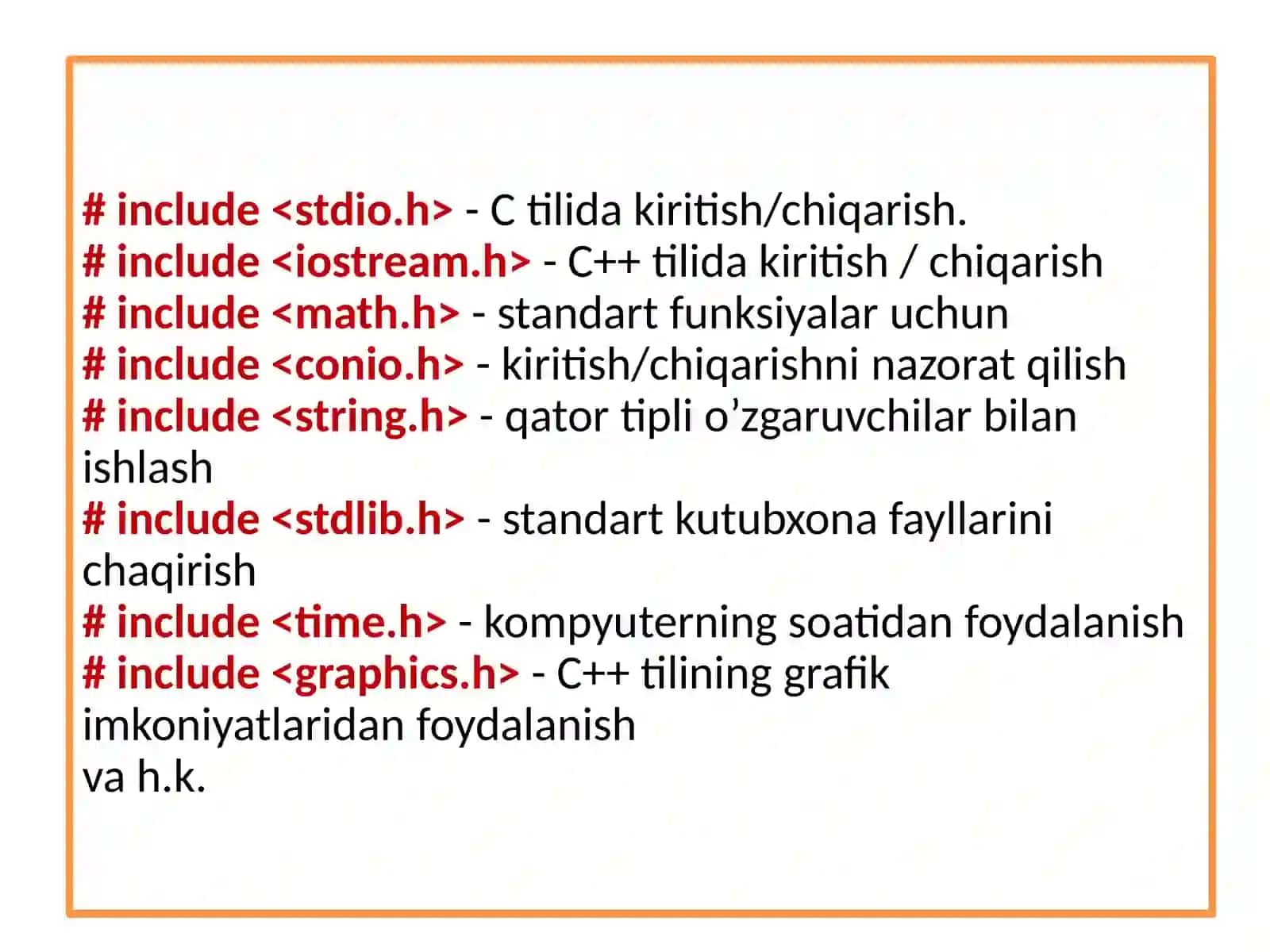 C++ tilidagi dastur tarkibi 4