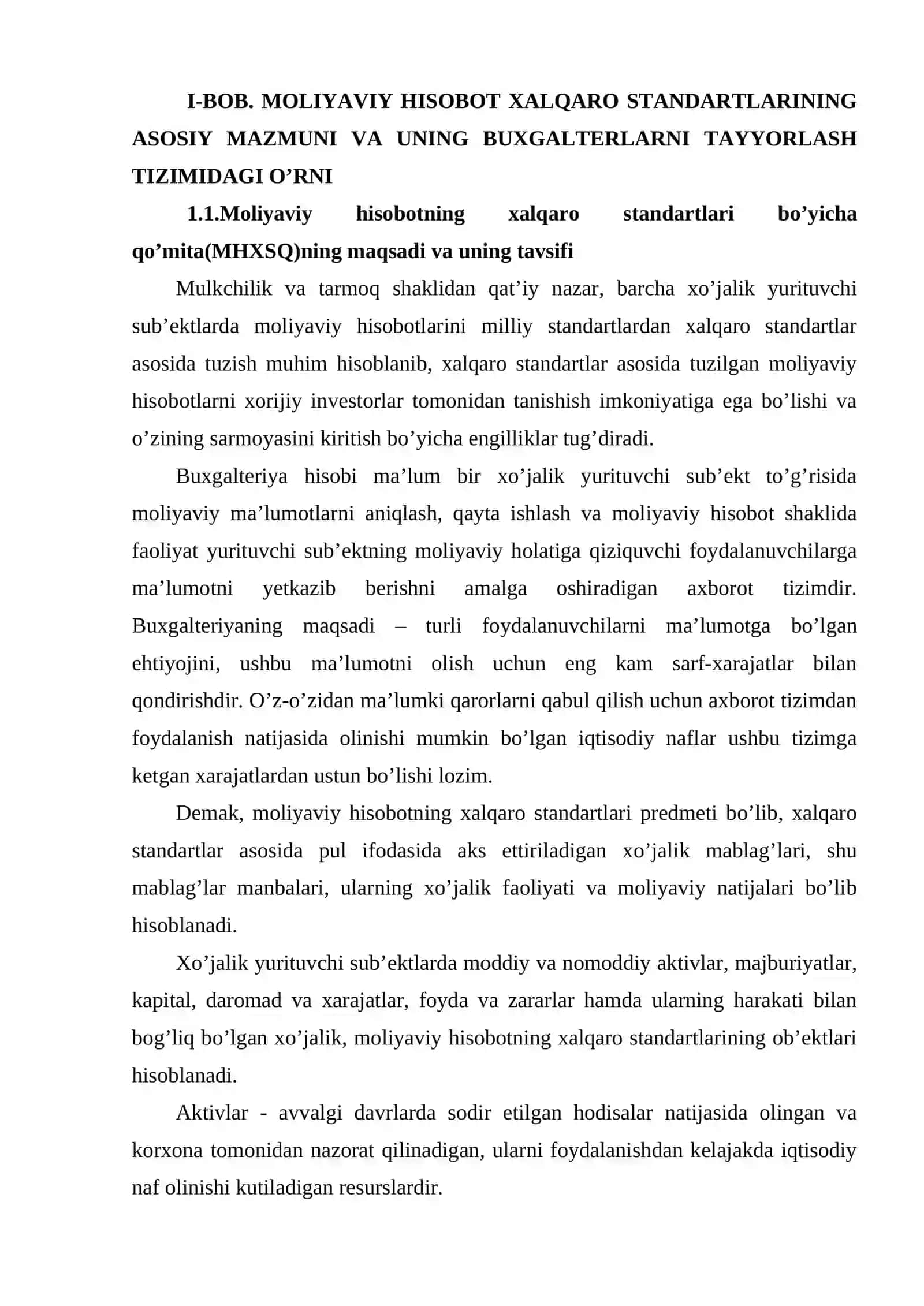 MOLIYAVIY HISOBOTNING XALQARO STANDARTLARI 17-STANDARD ASOSIDA IJARANI HISOBGA OLISH TARTIBINI TASHKIL ETISH VA UNI AMALYOTGA JORIY ERISHDAGI MUAMOLARI 4