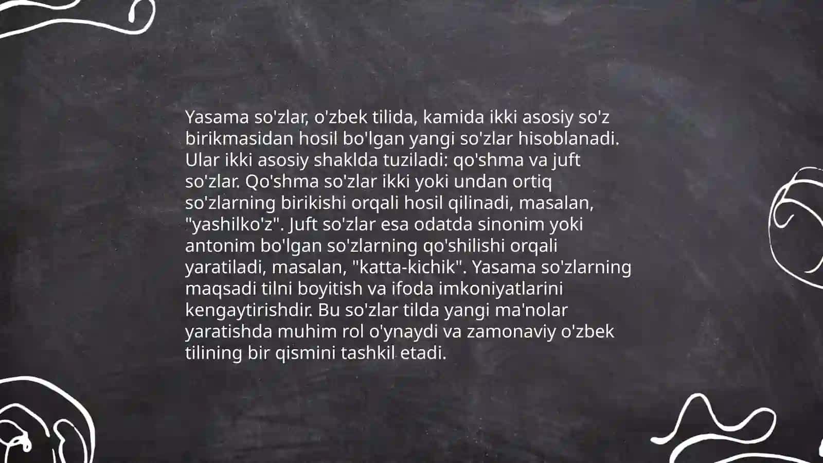 Yasama so'zlarning leksemalashuvi 4