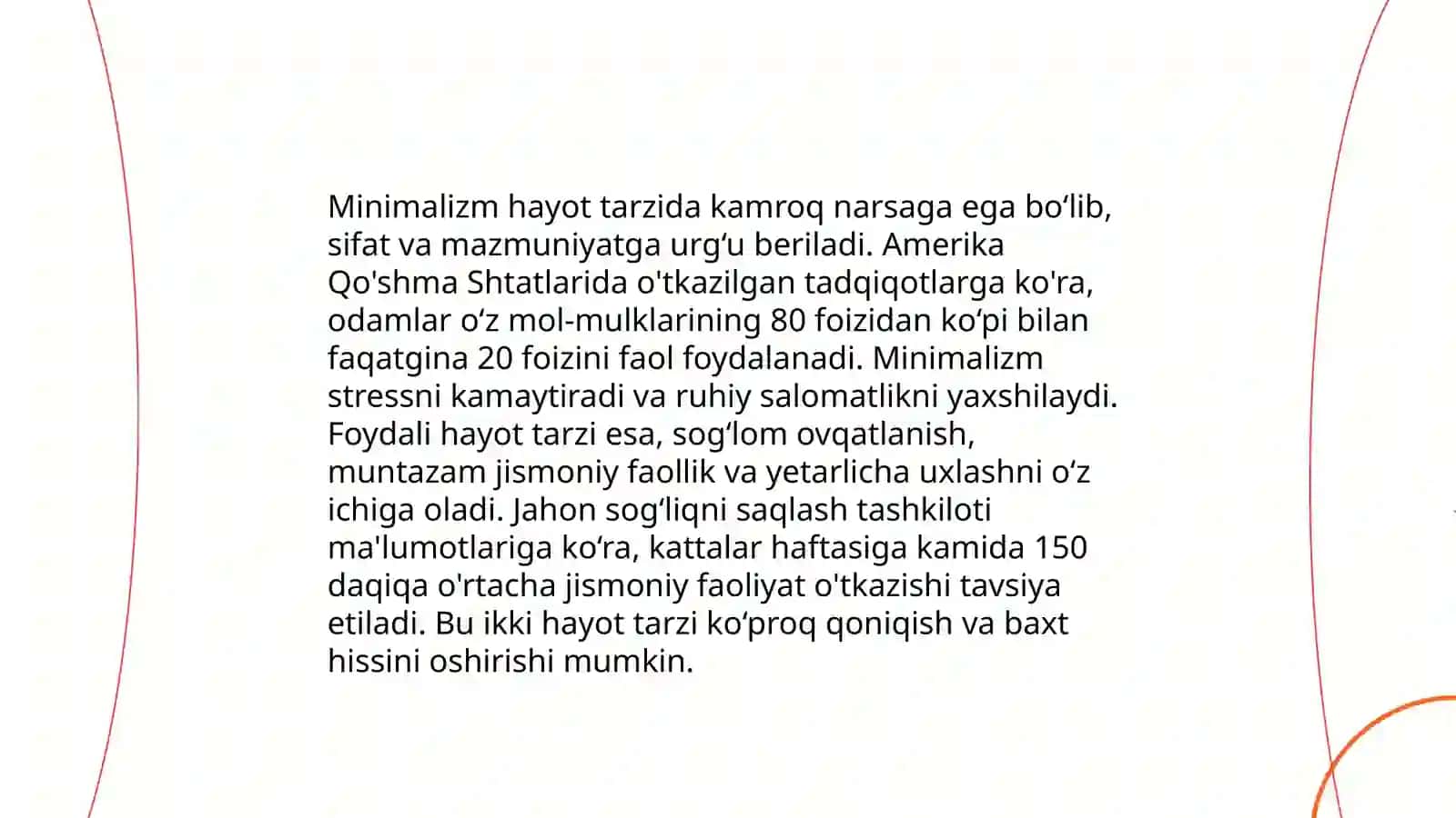 Minimalizm uslubi haqida 4