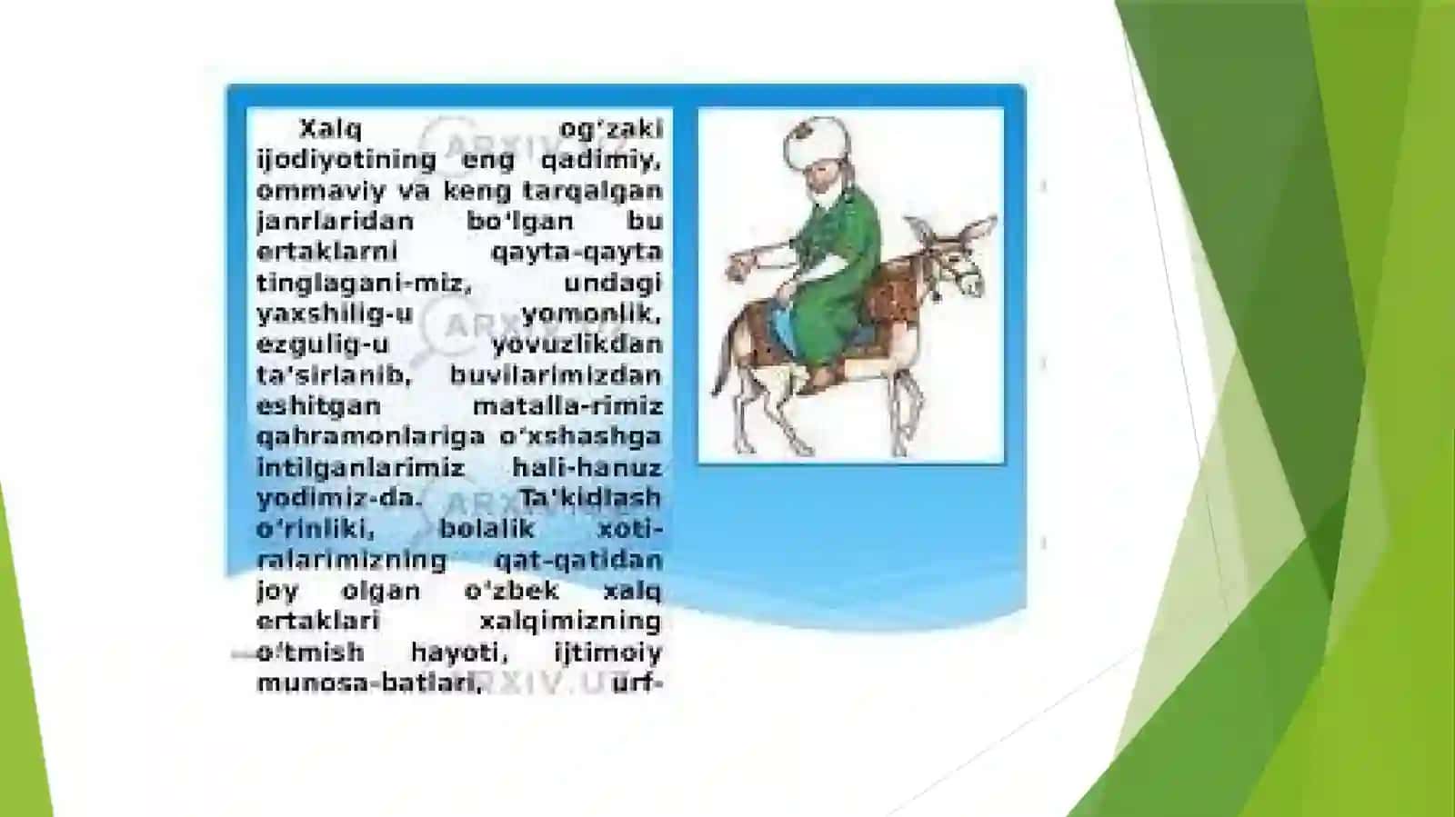 Xalq Og'zaki Ijodining Janrlari 4