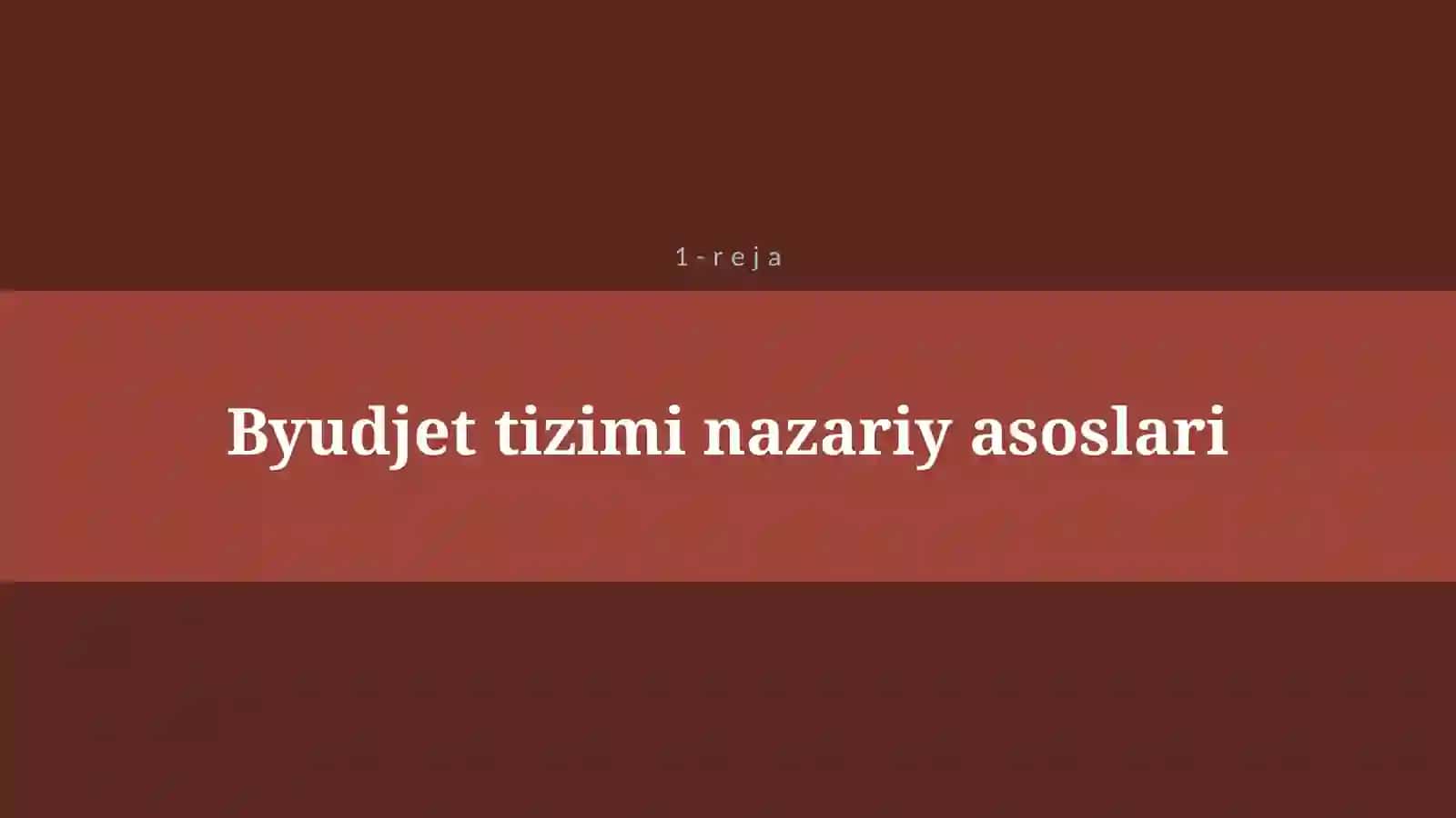 O'ZBEKISTONDA BYUDJET VA SOLIQ TIZIMINI TAKOMILLASHTIRISH MASALALARI 4