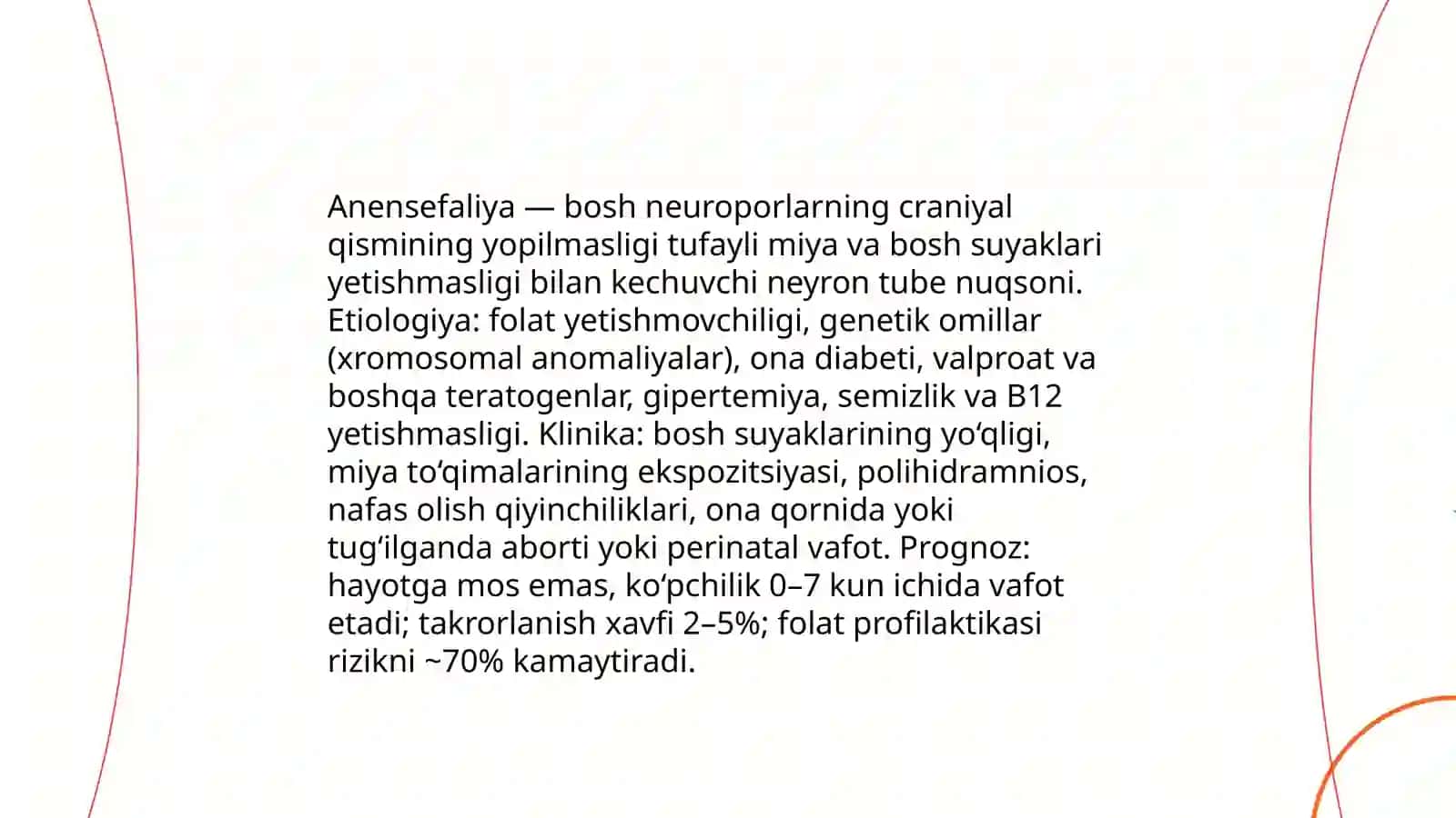 Bosh miya va orqa miya tug‘ma rivojlanish nuqsonlari 4