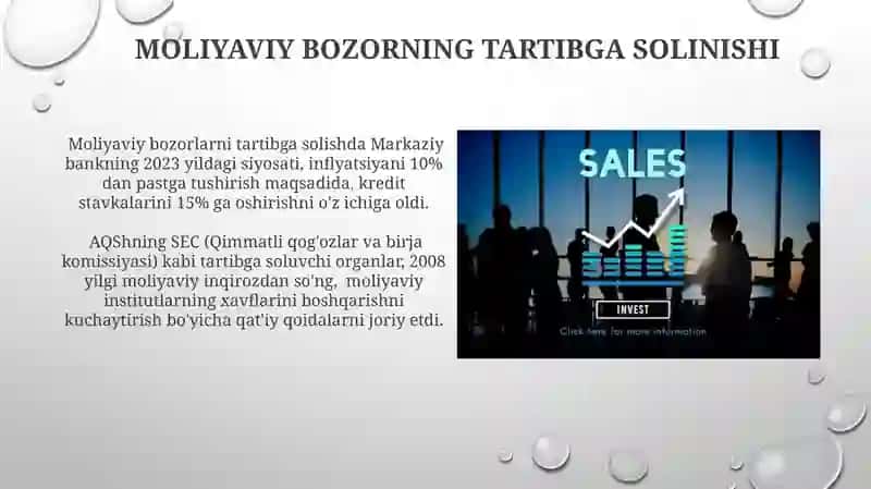 Moliya bozorining iqtisodiyotdagi ahamiyati va o‘rni 4