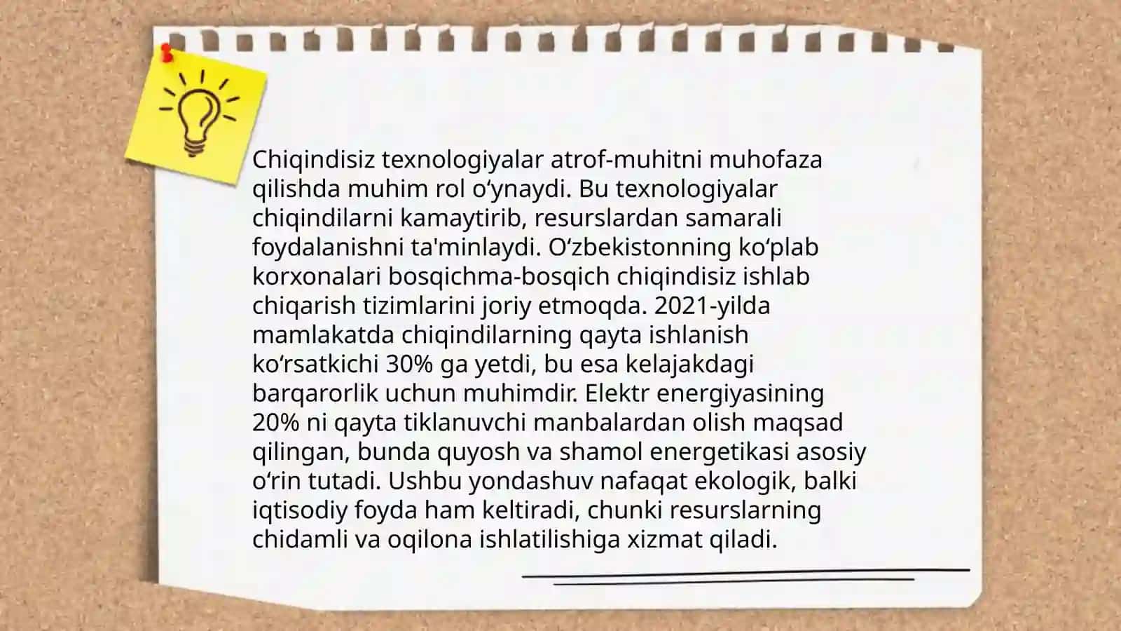 Chiqindisiz texnologiyalarning asosiy prinsiplari 4