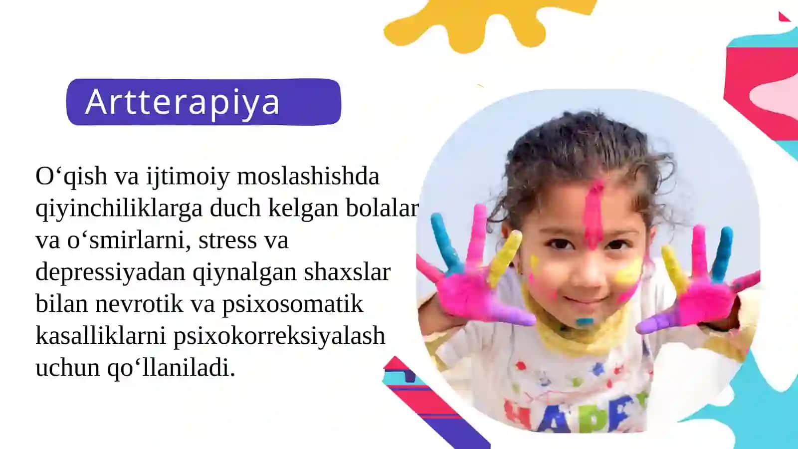 ARTTERAPIYANING KELIB CHIQISH TARIXI. ZAMONAVIY ARTTERAPIYANING MAZMUNI 4