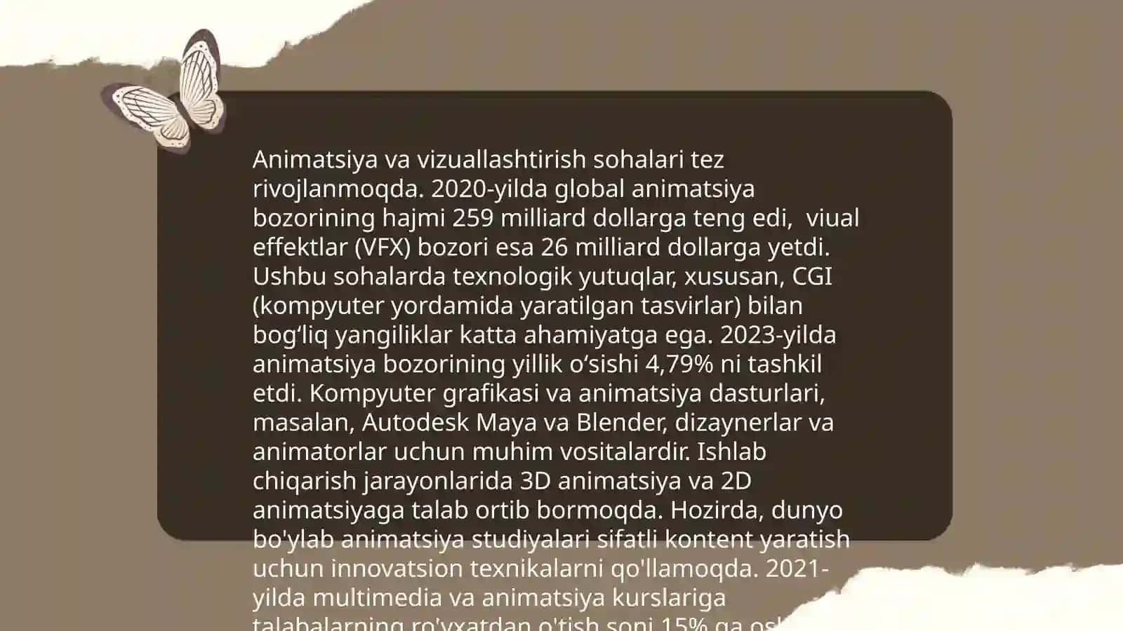 Kompyuter grafikalarining qoʻllanilish sohalari sohalari va turlari 4