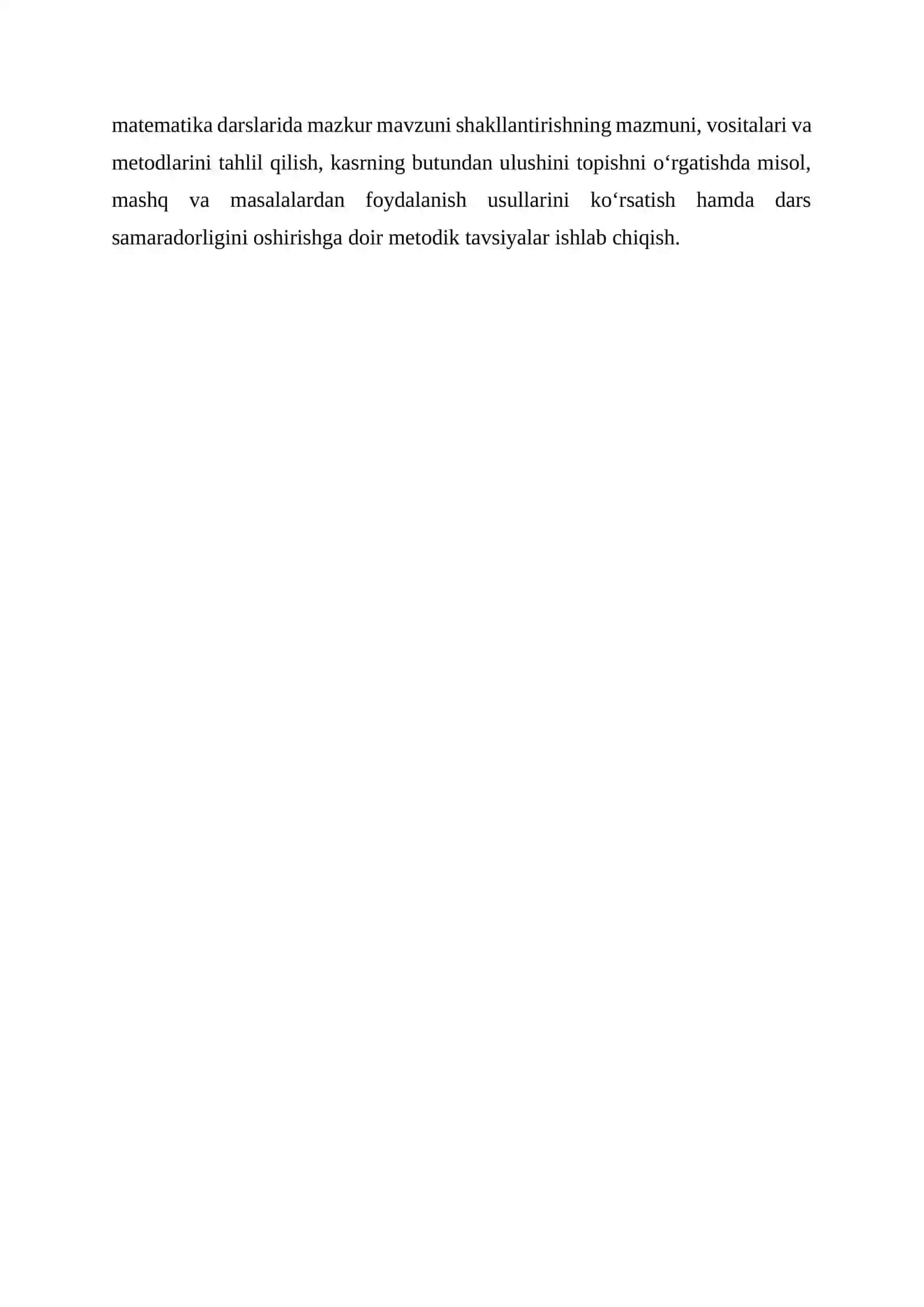 Kasrning butundan ulushini topish metodikasi 4