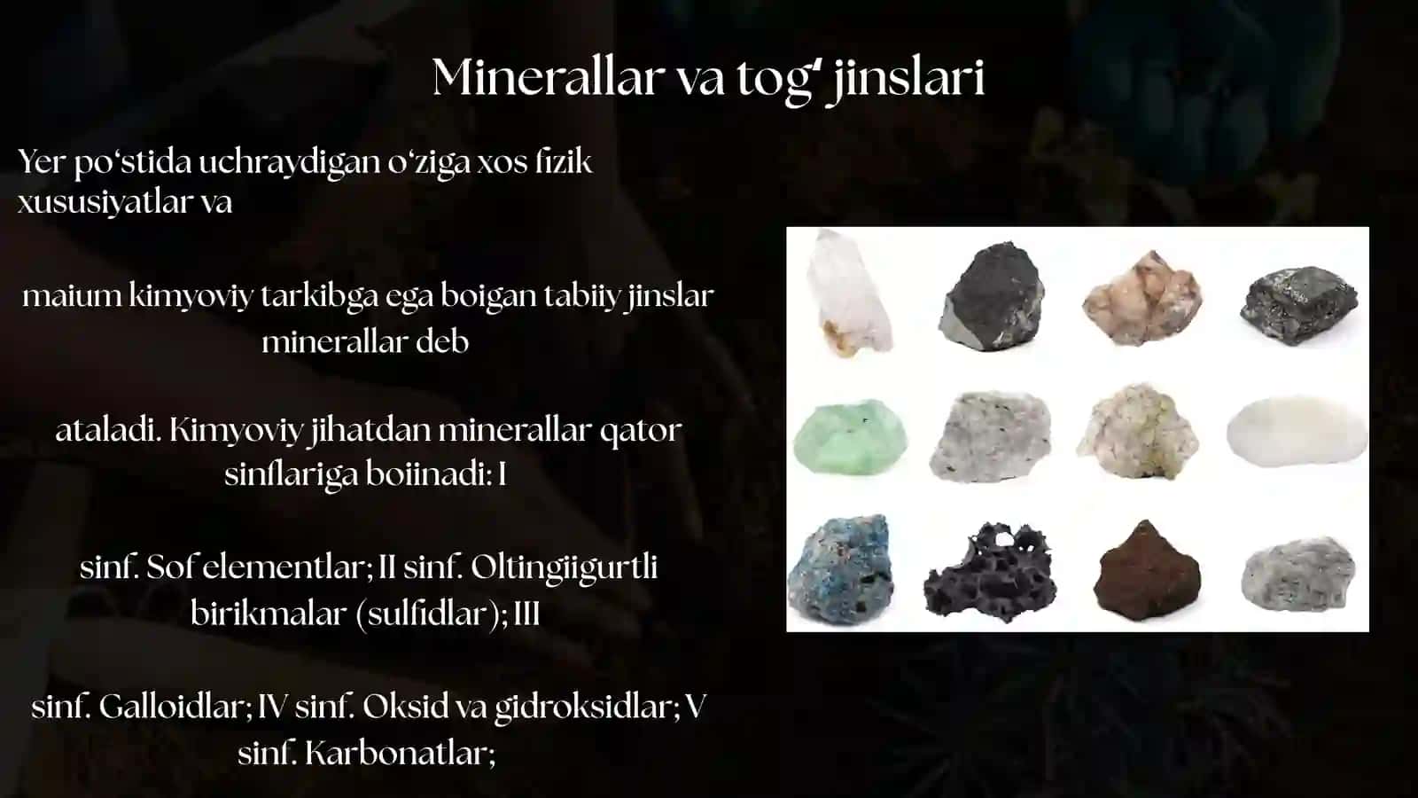 NURASH JARAYONI VA TUPROQ HOSIL QILUVCHI TOGʻ JINSLARI 4