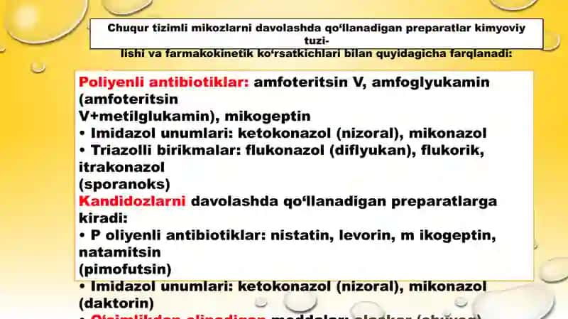 Antibakterial va immunosupressiv DV ko‘p qo‘llanishi 4