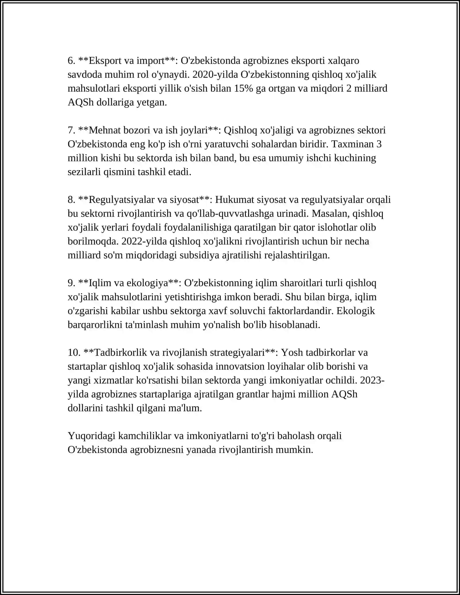 AGROBIZNES VA UNINE TURLARI 4