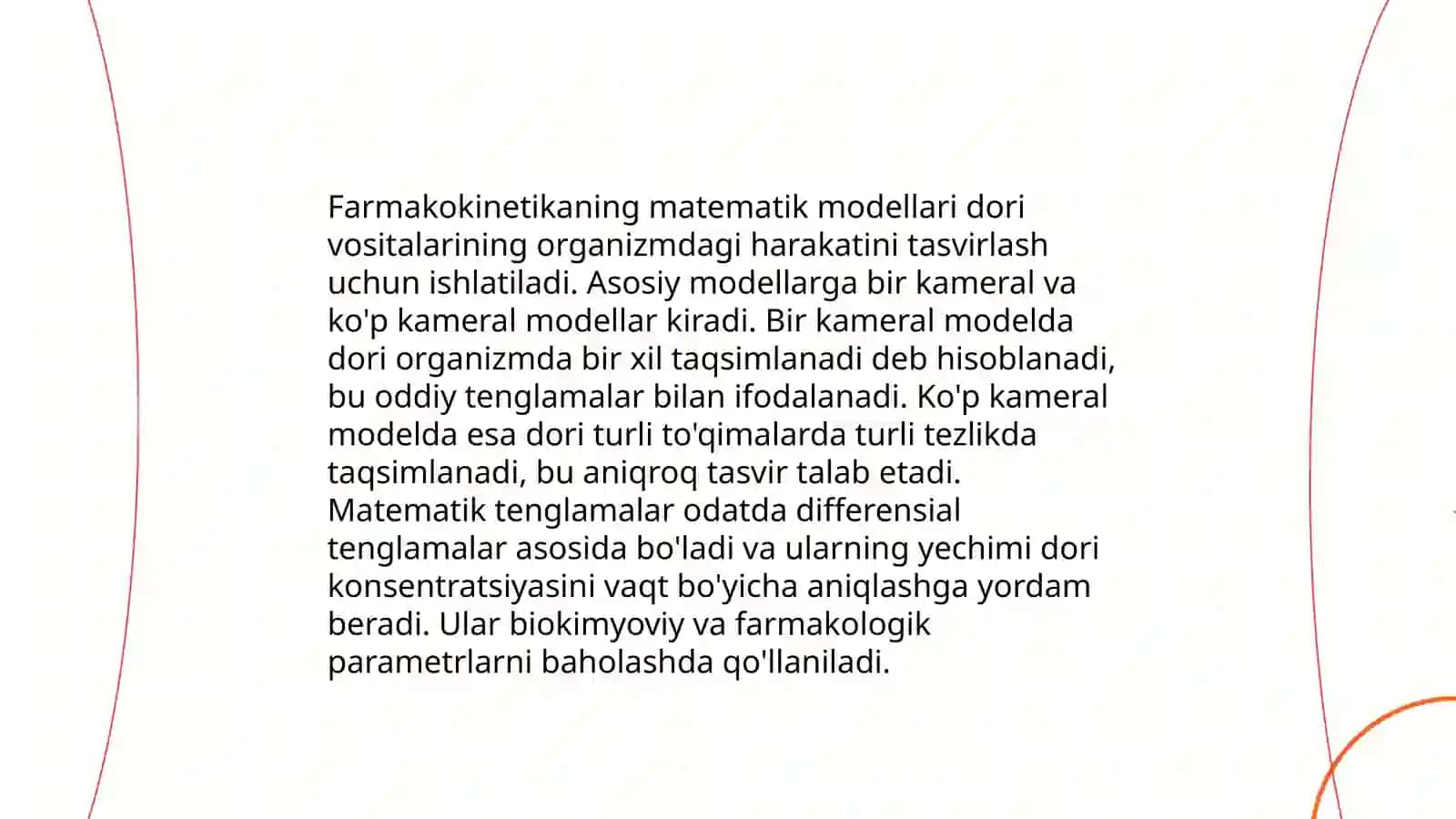 Tibbiy - biologik mazmundagi differensial tenglamalarni tuzish va yechish 4
