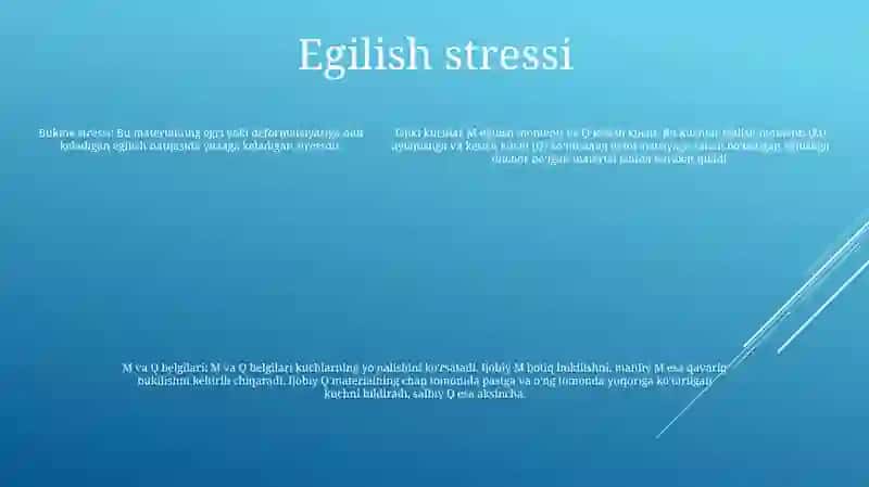 Egilishda Ichki Kuchlar M-Egiluvchi Moment Va Q-Ko'Ndalang Kuchlar Ularning Ishoralari 4