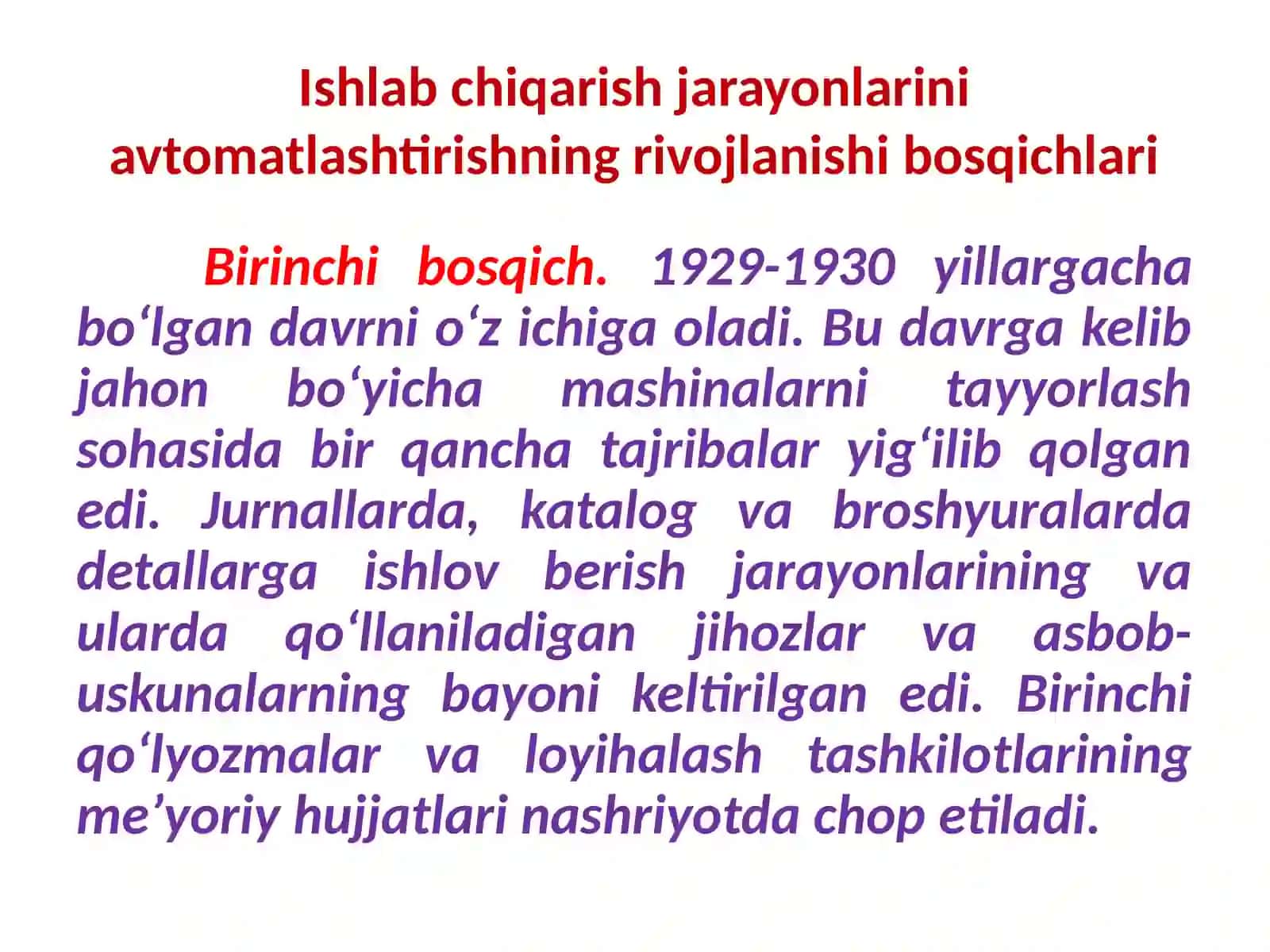 Mashinasozlik bo’yicha mutaxassislarni tayyorlashda fanning o’rni va ahamiyati 4