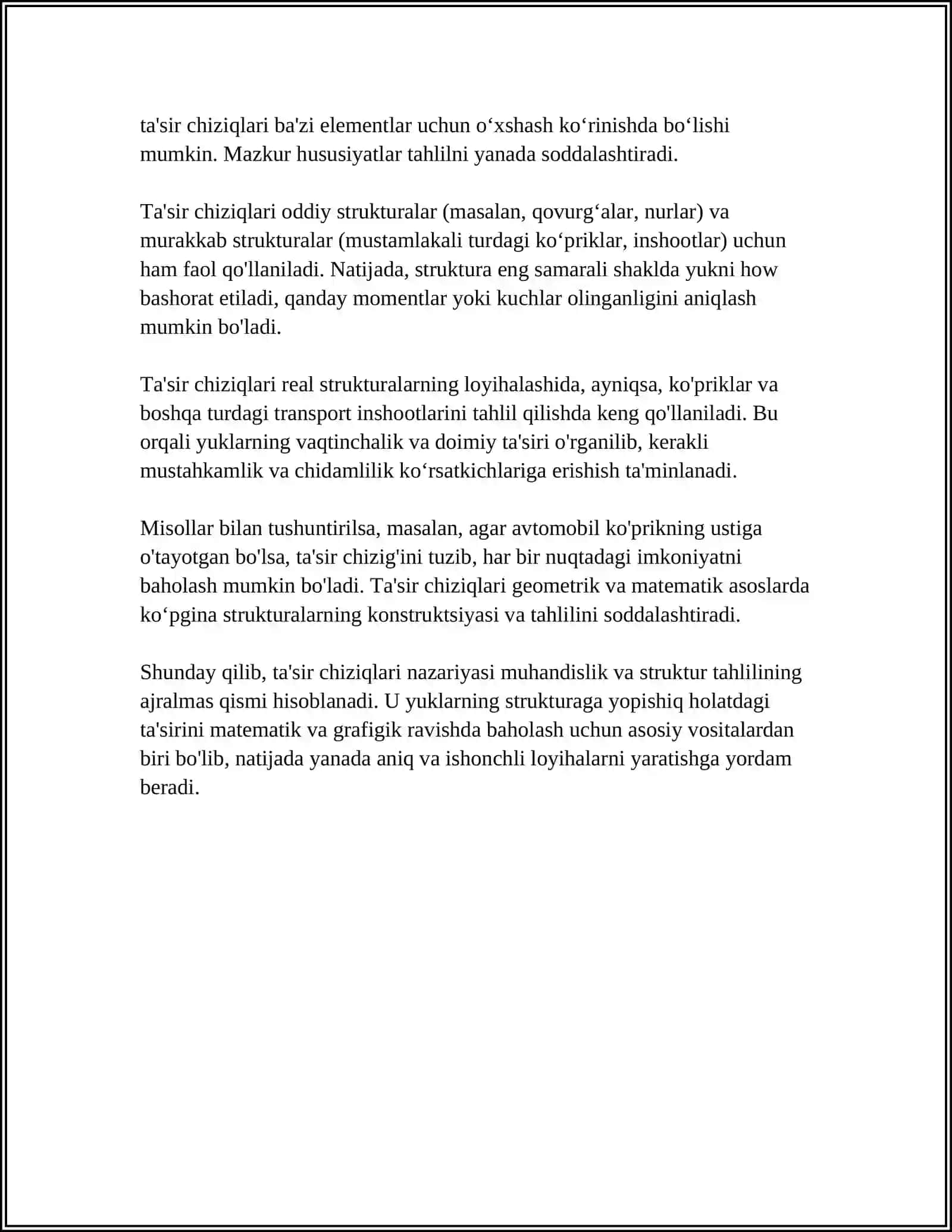 TASIR CHIZIQLARI NAZARYASI. TASIR CHIZIQLARINI CHIZISHNING KINEMATIC USULI 4