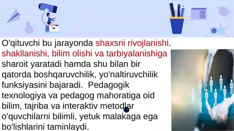 Zamonaviy axborot muhitida tarbiya fanini oʻqitishda qoʻyiladigantalablar 4