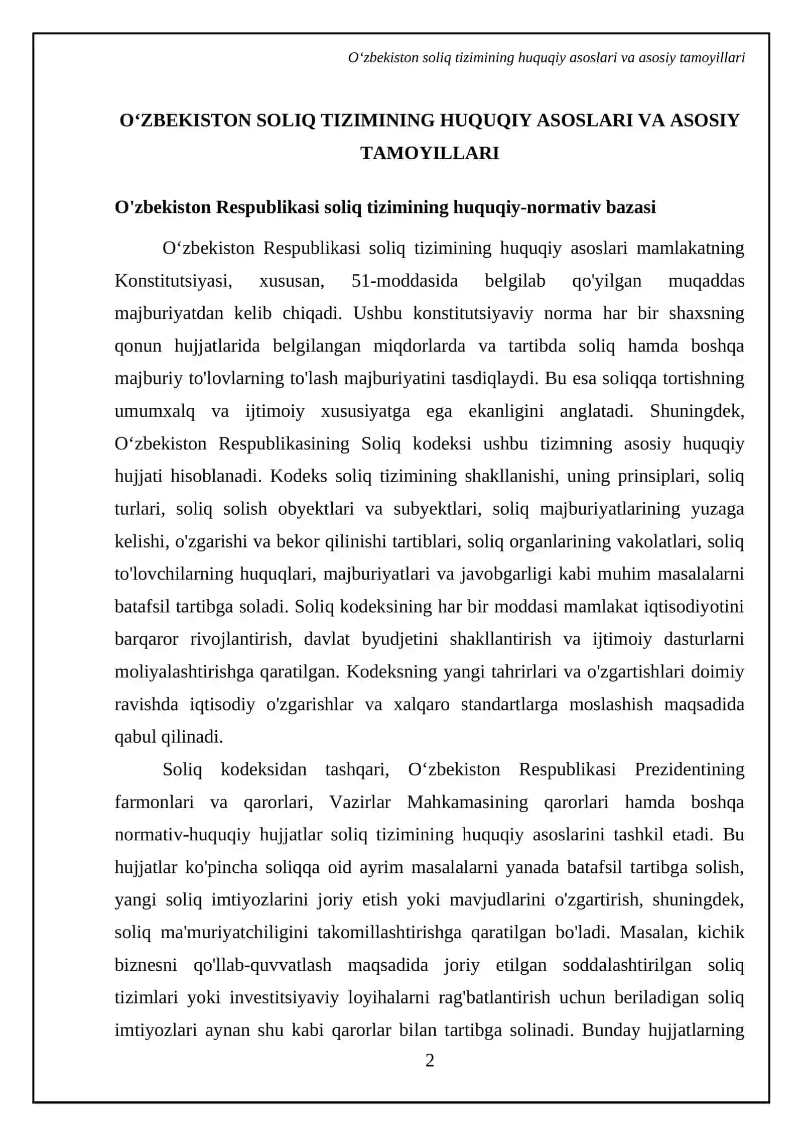 Oʻzbekistonda Respublikasining soliq tizimiga umumiy tavsif 4