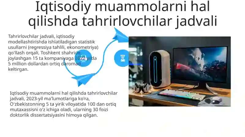 Jadval redaktorlardan iqtisodiy masalalarni yechish 4