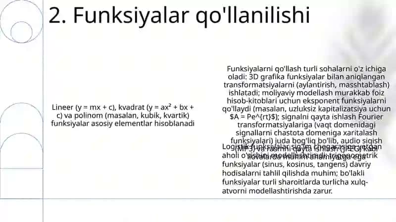 Matematik funksiyalar 4