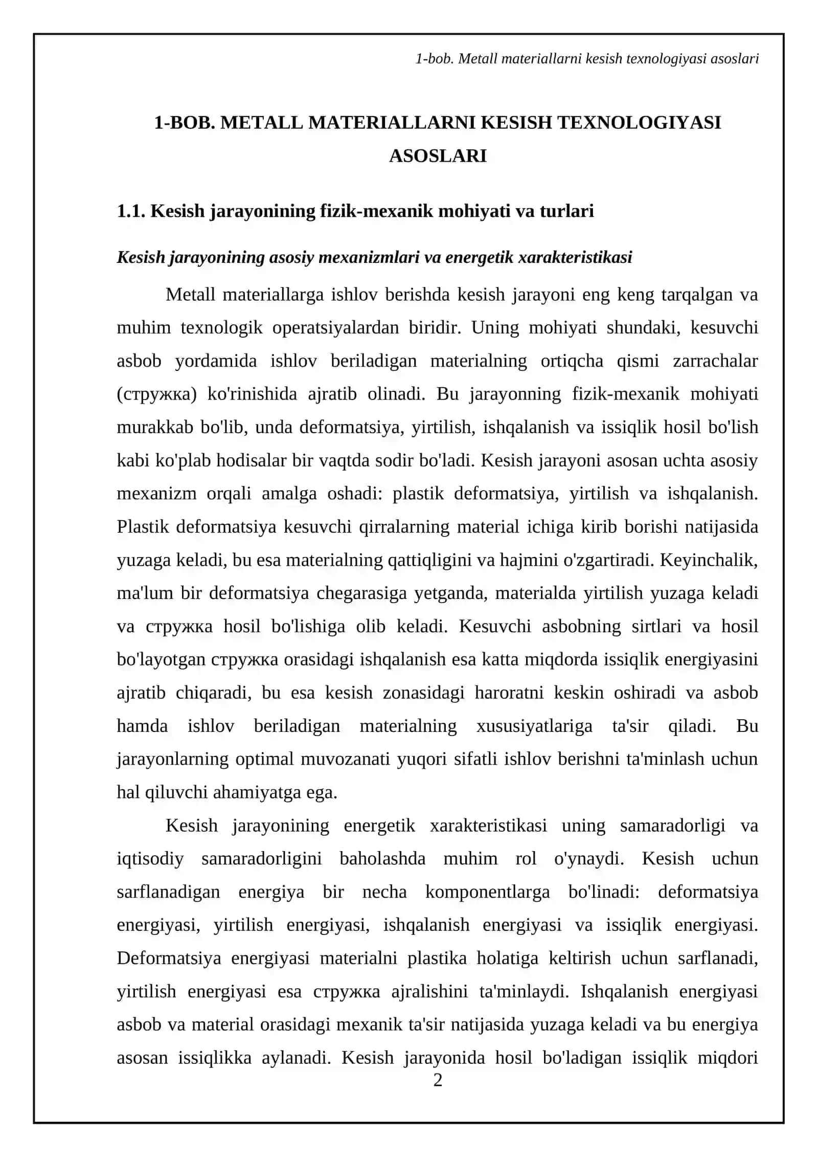 Metall materiallarga ishlov berish texnalogiyasini òrganish 4