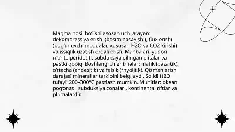 Magmatik va metaformik tog'lar 4