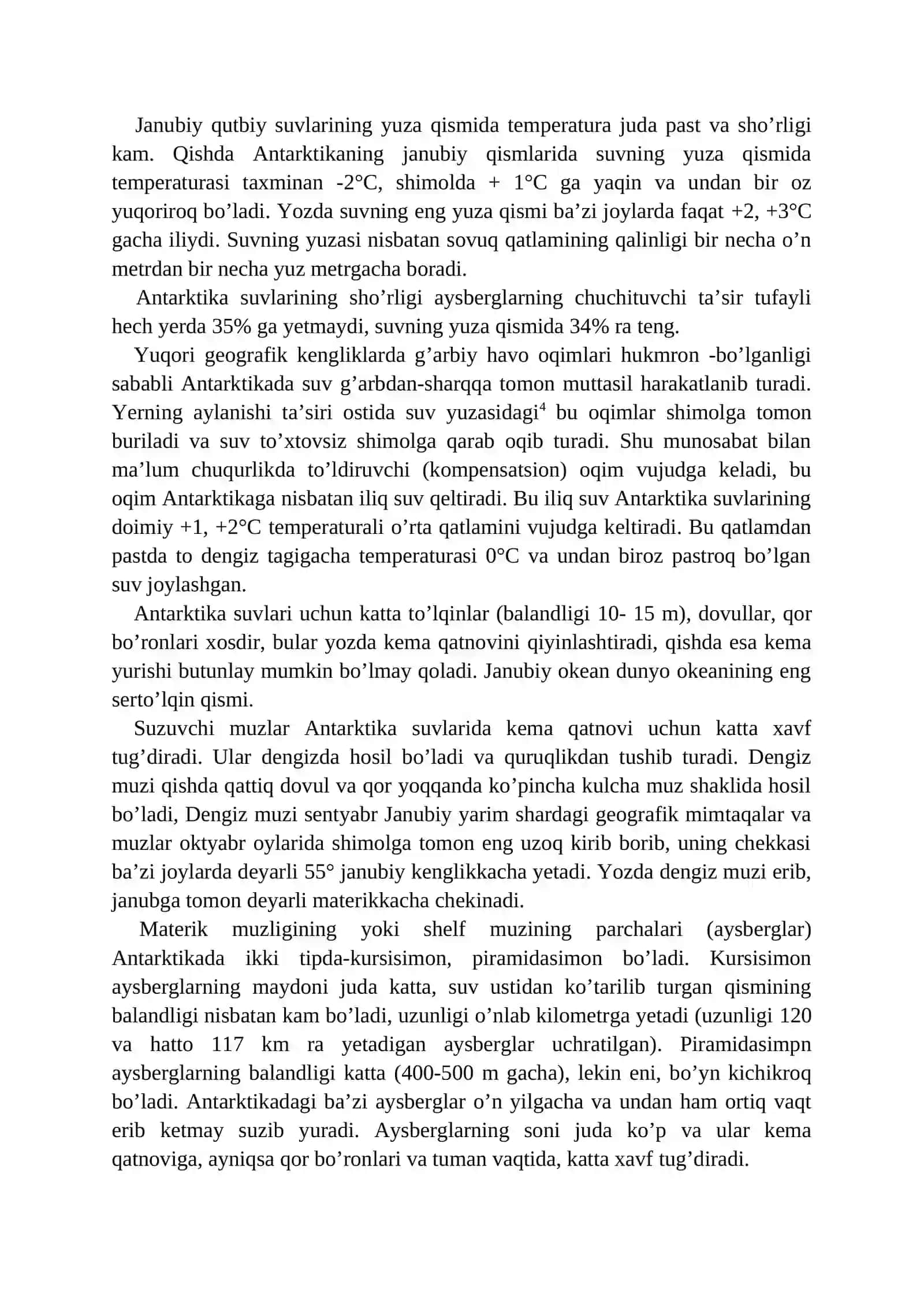 MAVZU ANTARKTIDANING KASHF ETILISHI VA TADKIK ETILISHI, GEOLOGIK TUZILISHI, ORGANIK DUNYOSI 4