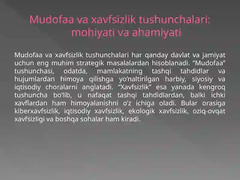 Milliy xavfsizlik va mamlakat mudofaa qobiliyatining mustahkamlanishi 4