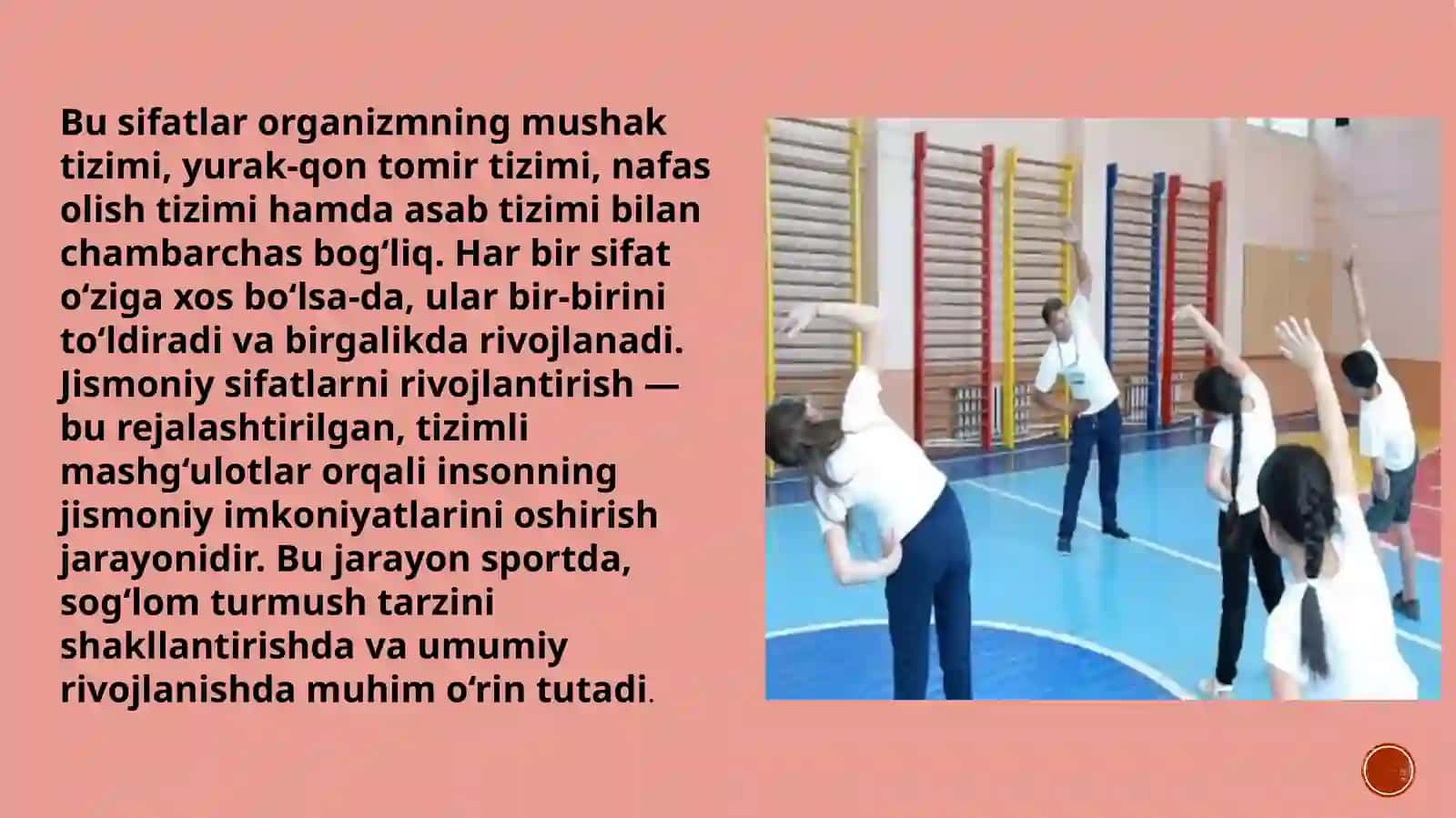 “JISMONIY TARBIYA NAZARIYASI VA METODIKASI” FANIDAN MUSTAQIL ISHI MAVZU:“Jismoniysifatlarni(kuch,tezkorlik,chaqqonlik,egiluvchanlik,chidamlilik)”tayyorlash 4