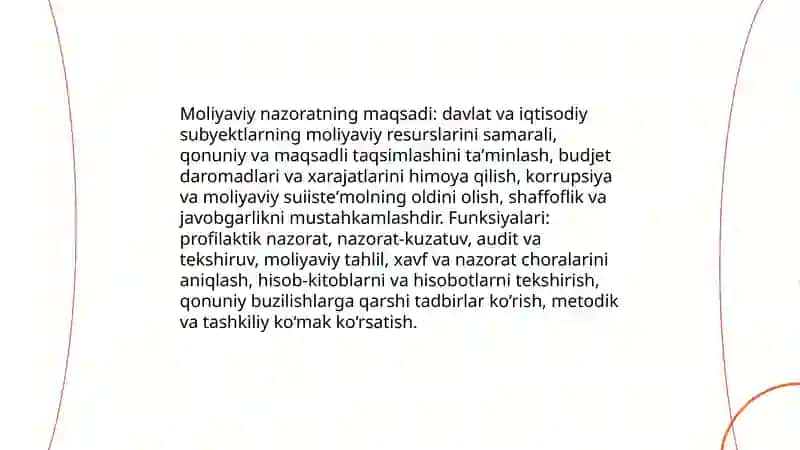 Moliyaviy nazoratni tashkil etishning nazariy va huquqiy asoslari 4