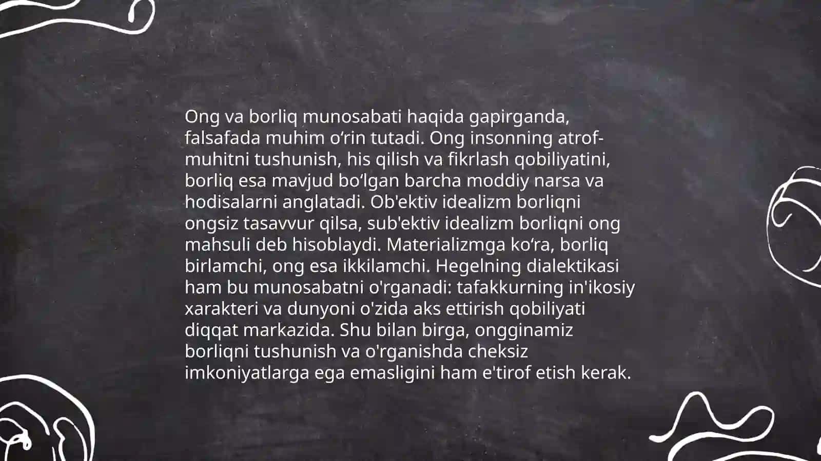 Borliq falsafasi ontolgyasini bilish falsafasi 4