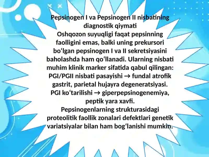 Oshqozon suyuqligi tashxisining klinik ahamiyati 4