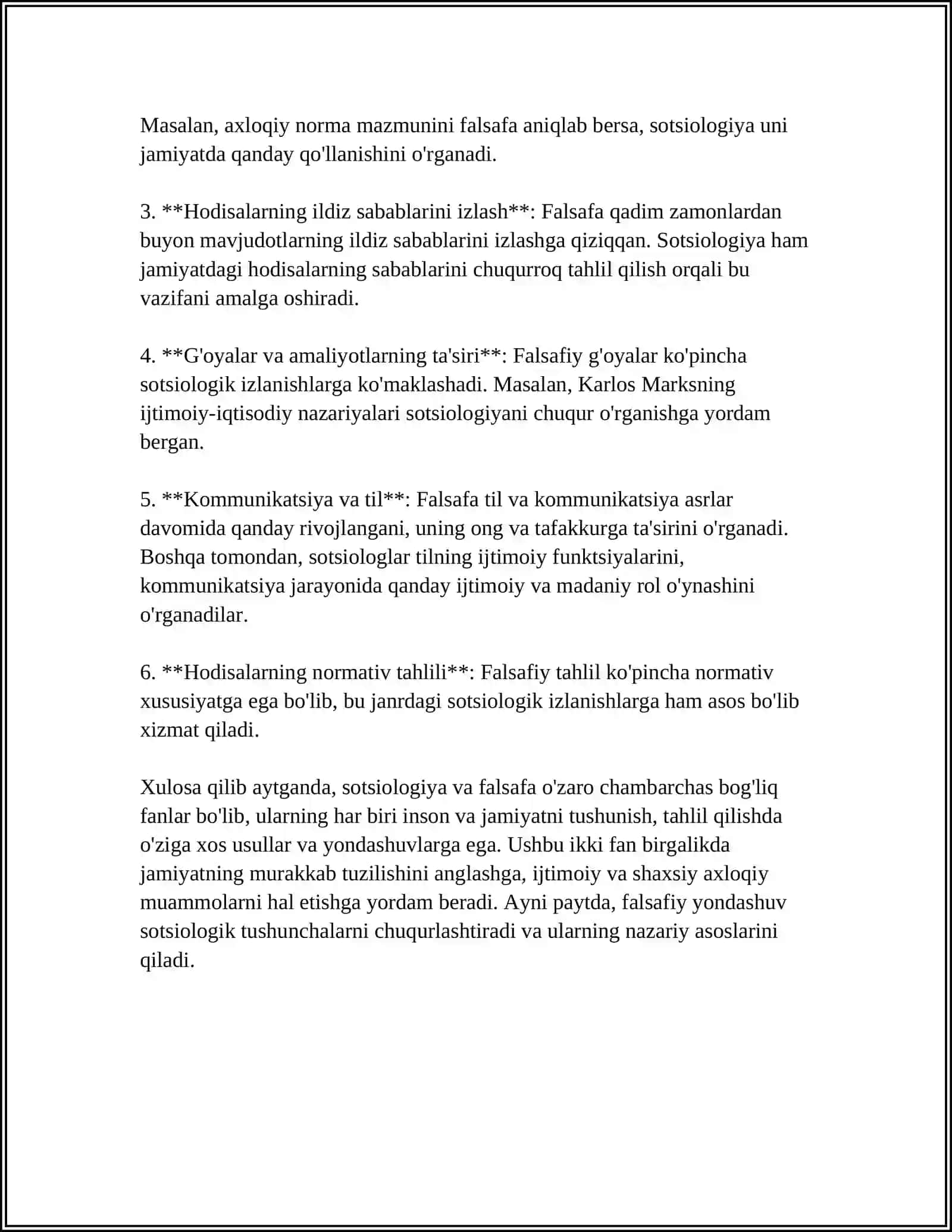 Sotsiologiya va falsafa o'rtasidagi bog'liqlik 4