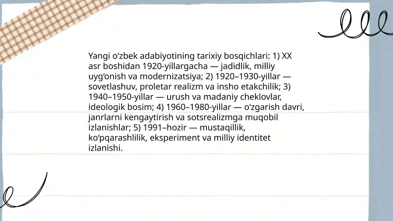 Yangi o'zbek adabiyoti 4