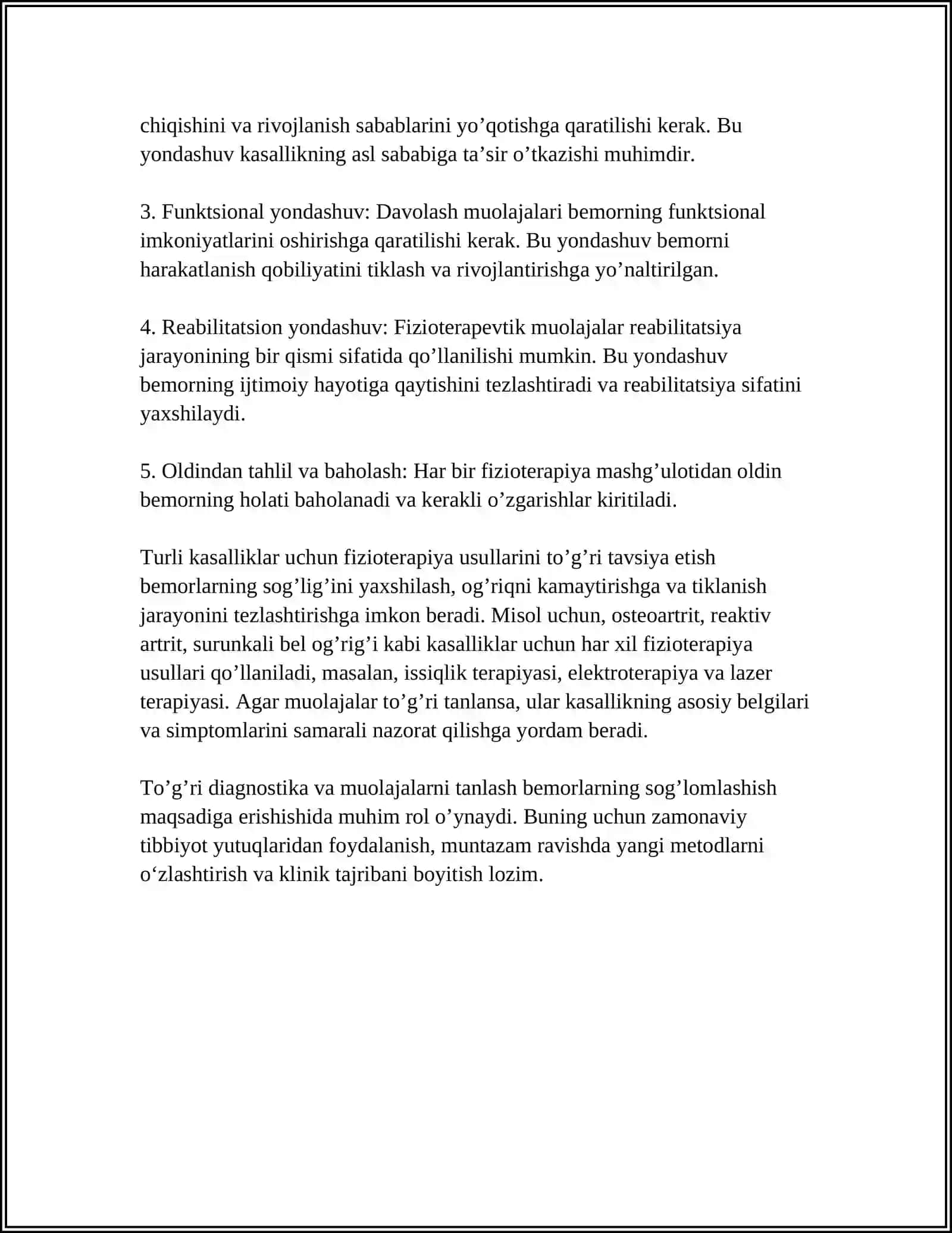 Fizioterapevtik muolajalarni TOʼGʻRI TAFSIYA ETISH.SOGʻLOMLASHTIRISH MAQSADIDA FIZIOTERAPEVTIK MUOLAJALARNI QOʻLLASH 4