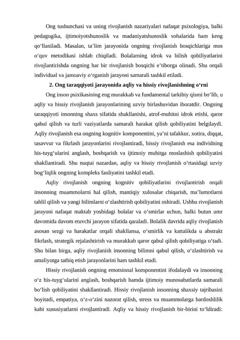 Ong taraqqiyoti va ongsizlik 4