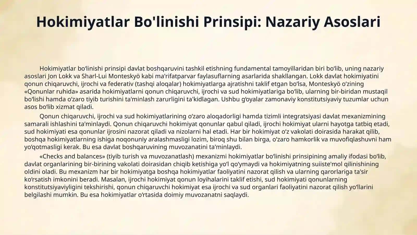 MAVZU: ÓZBEKSTAN RESPUBLIKASI KONSTITUTSIYASIDA 4